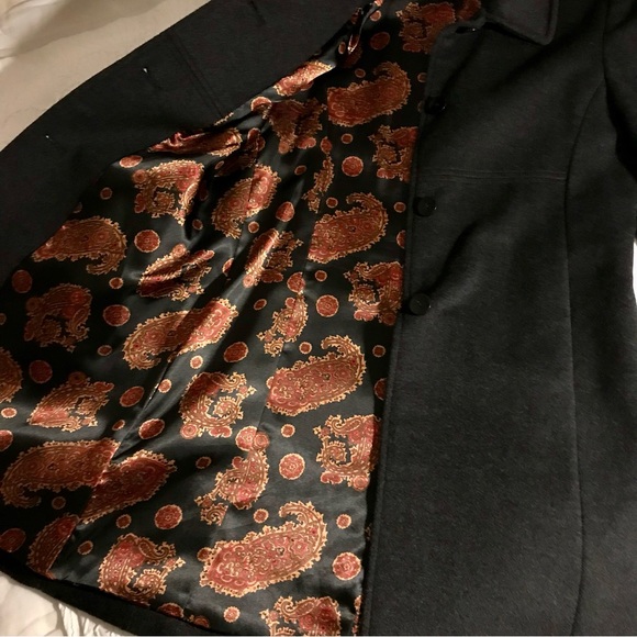 Larry Levine Woman Charcoal Color Coat Size 10 - Picture 8 of 10